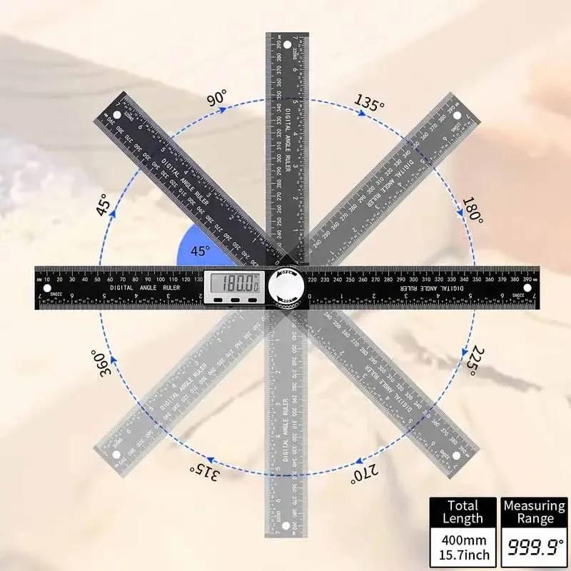 LCAuto parts 2 in 1 Digitaler Winkeldetektor und Maßstab für die Holzbearbeitung in Schwarz - Bild 4