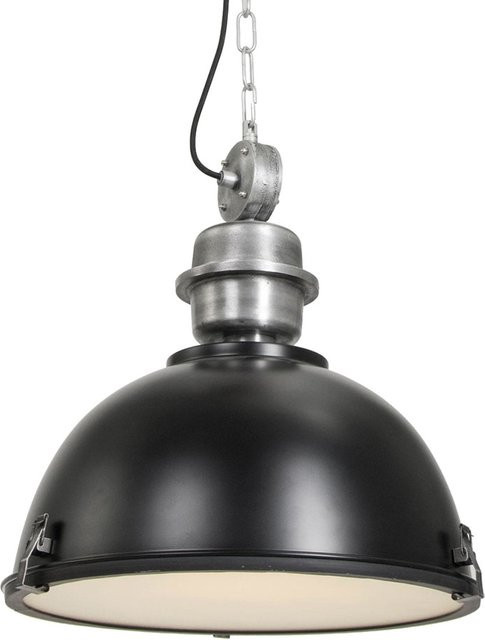 Steinhauer Bikkel 42 Pendelleuchte in Schwarz aus Metall und Glas im Industrial-Design mit E27-Fassung und höhenverstellbarer Aufhängung - Bild 1