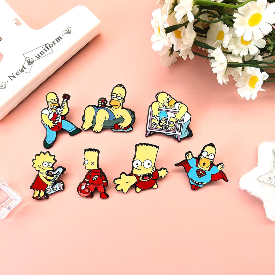 The Simpsons Broschen-Set, Emaille, Bunt, Kinder - Bild 3