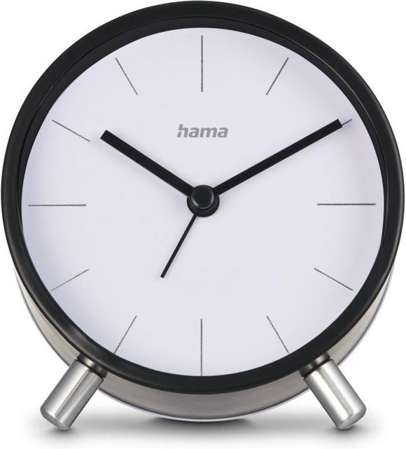 Hama Funkwecker Flores analog ohne Ticken in Schwarz - Bild 1