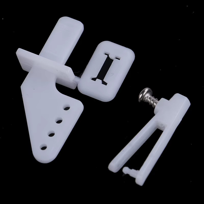 DIAPER&CORED Flugzeugmodell-Einsteller, 10 Sätze mittleres Schloss auf Nylon-Steuerhorn und Gabelkopf, 21-mm-Set-Ruder, Ruderwinkel, mit Spannzangen - Bild 2