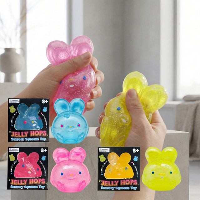 Nee-doh Nice Cube, Sensorisches Fidget-Spielzeug, Hasen-Squishy-Würfel - Bild 1