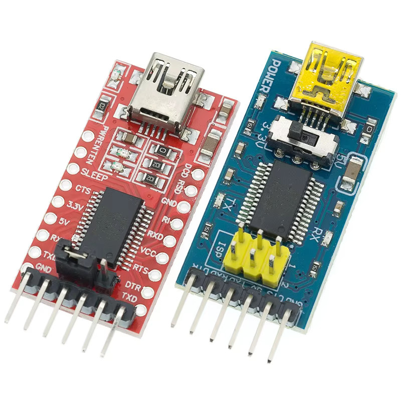 FTDI FT232RL USB zu TTL Serielles Adaptermodul 3,3 V bis 5,5 V in Rot mit USB-C Anschluss für Arduino und Pro Mini - Bild 2