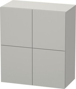 Duravit L-Cube Halbhochschrank mit 2 Türen in Betongrau matt, B/T/H: 70 x 36,3 x 80 cm - Bild 1