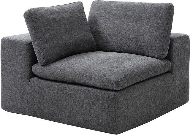 Vente-unique Sessel Cortoline mit gerader Rückenlehne in Anthrazitgrau, Höhe: 112 cm - Bild 1