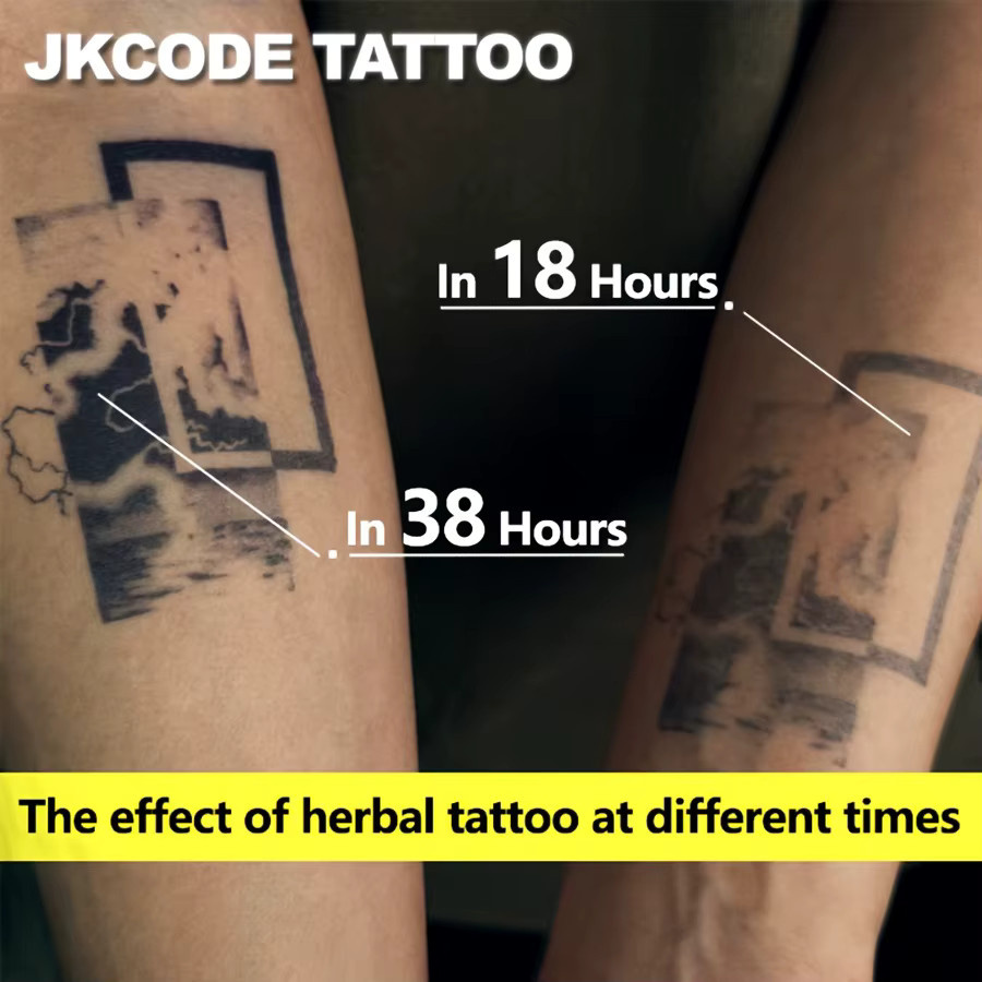 JKCODE TATTOO Semi-Permanentes Tattoo-Set, 2-teilig, Herren - Bild 5