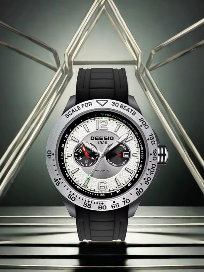 Deesio Armbanduhr Automatik, Kohlefaser, Silikon, Herren - Bild 7