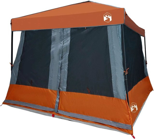 vidaXL Camping-Zelt-Set 2 Stück in Grau und Orange aus Taffeta und Stoff - Bild 1