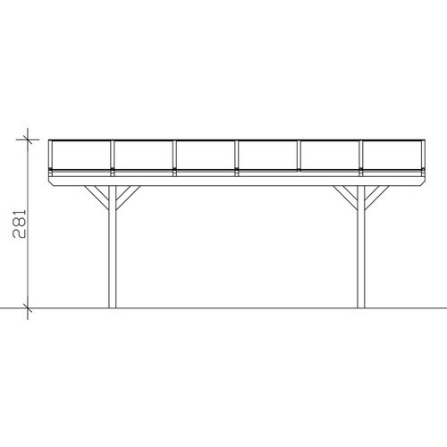 Skan Holz Carport Wendland Schiefergrau B/T: 570 x 648 cm, Höhe: 308 cm - Bild 3