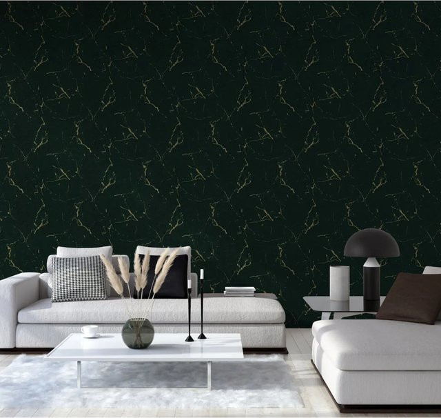 A.S. Création Vliestapete in Gold und Grün mit abstrakter Marmor-Optik, Breite: 53 cm, Höhe: 1005 cm, Tiefe: 7,4 cm - Bild 5