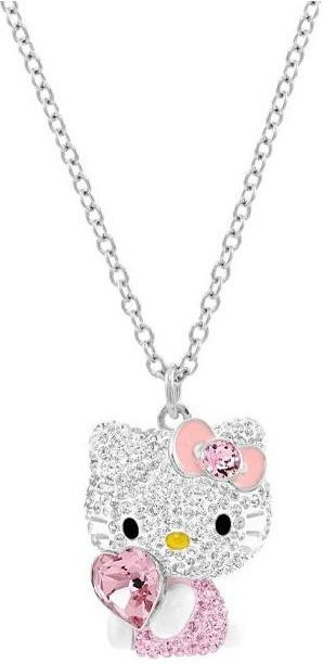 Swarovski Halskette Hello Kitty Herz, Kristall, Weiß, Damen - Bild 1