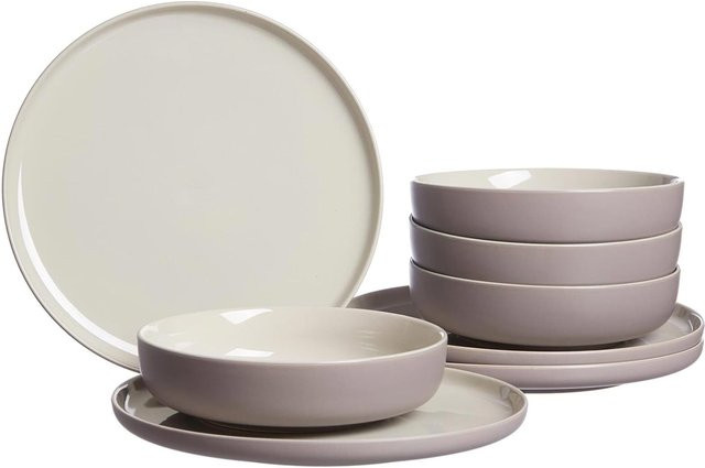 Ritzenhoff & Breker Tafelservice Jasper 8-teilig aus Steinzeug in Taupe/Beige - Bild 1