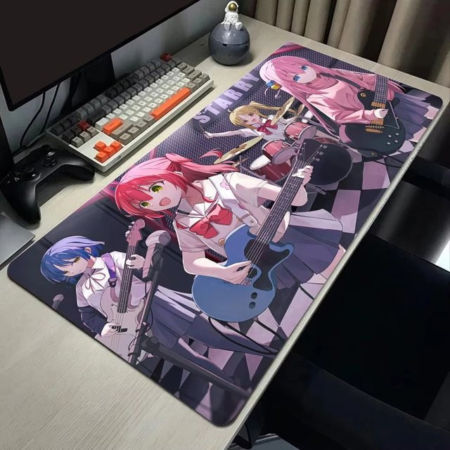 Bocchi The Rock XXL Gaming-Mauspad mit HD-Anime-Druck in Multicolour - Bild 1
