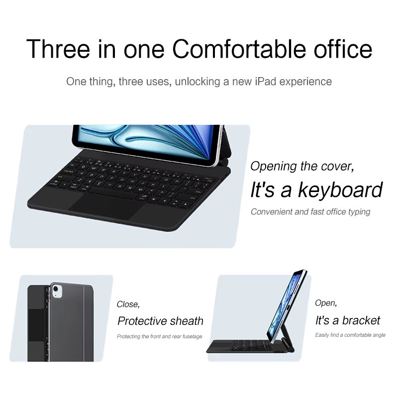 Apple Magic Keyboard Hülle für iPad Air 11 mit Smart Trackpad Tastatur in Schwarz (QWERTZ DE) - Bild 5