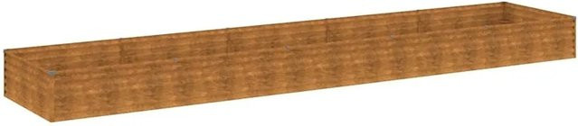 DELUKE Hochbeet AKSEL aus Cortenstahl in Braun, Metall-Pflanzenbeet für Gemüse und Blumen, B/T/H: 482 x 100 x 36 cm - Bild 1