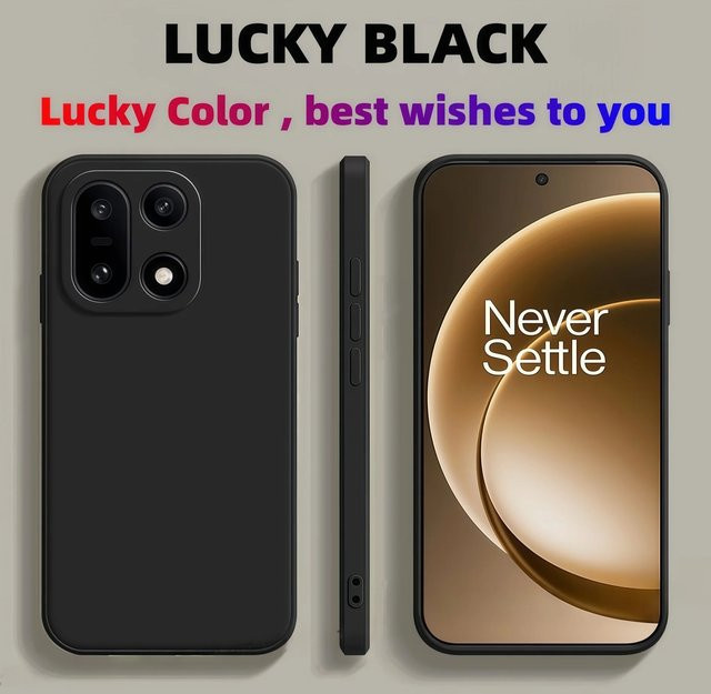 Stoßfeste Schutzhülle aus Flüssigsilikon für OnePlus 15 in Grün oder Schwarz - Bild 1