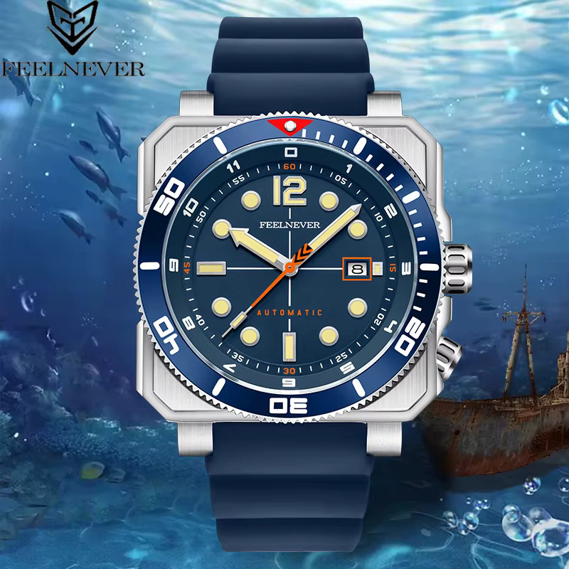 FeelNever Armbanduhr Automatik, Edelstahl, Grün, Herren - Bild 2