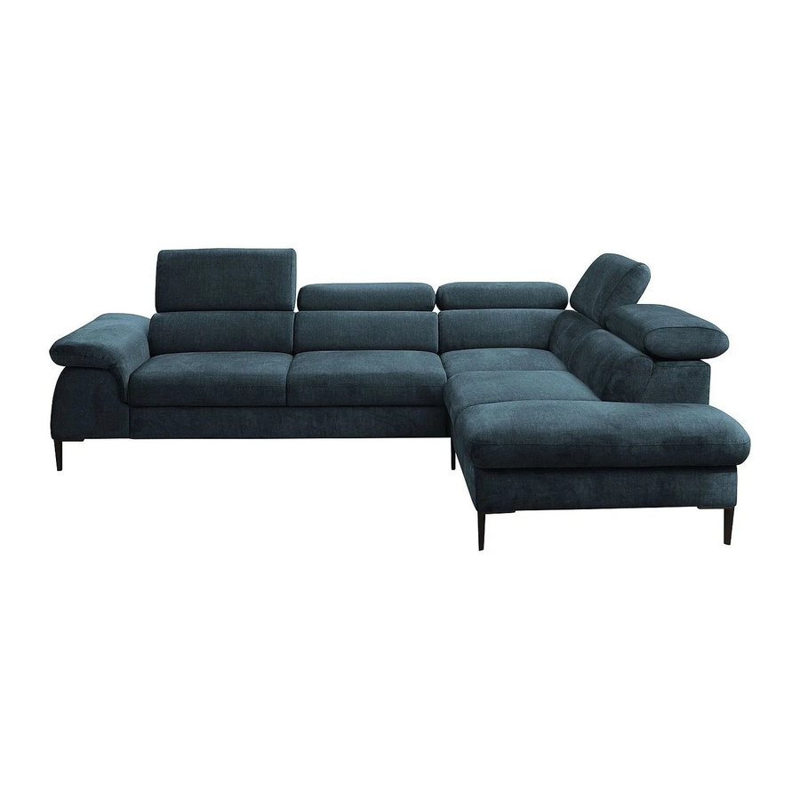 Pascal Morabito Schlafsofa Sepina L-Form in Marineblau mit Stoffbezug und Schlaffunktion - Bild 2