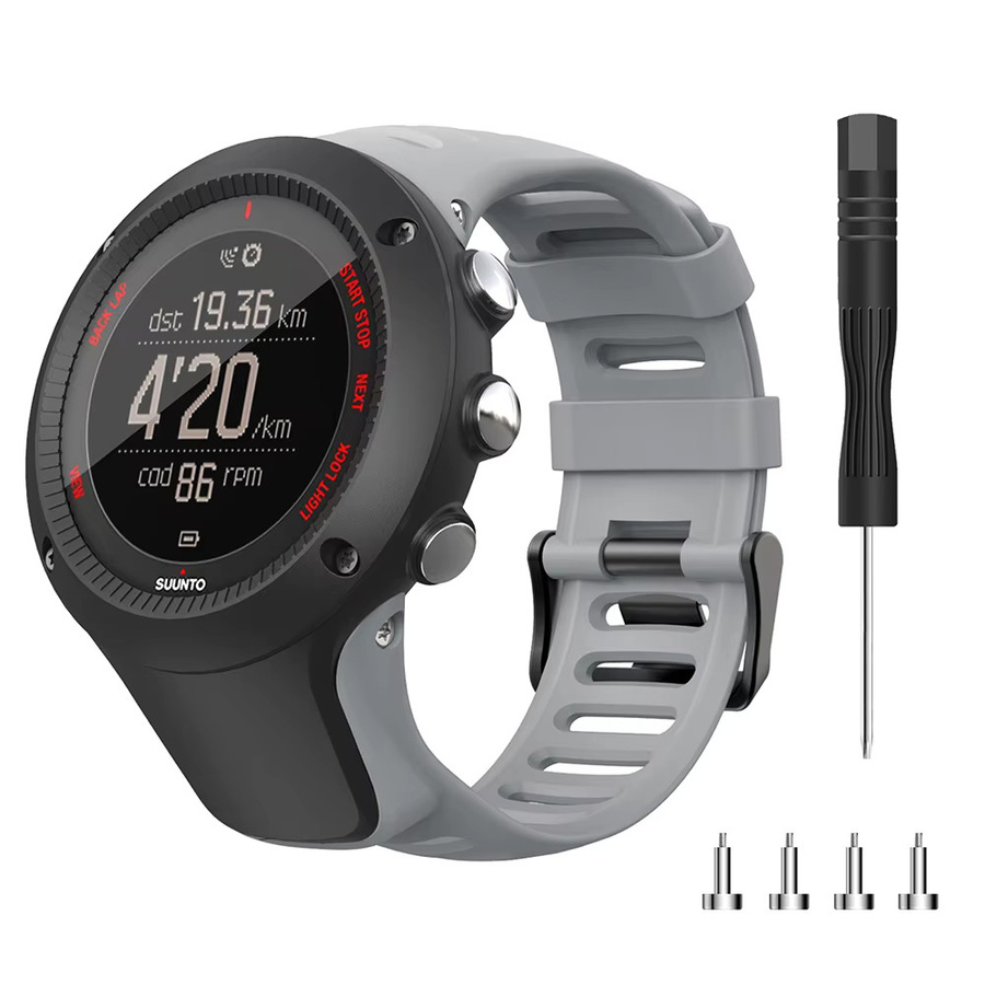 ZENHEO Uhrenarmband Silikon, Schwarz, Unisex - Bild 2