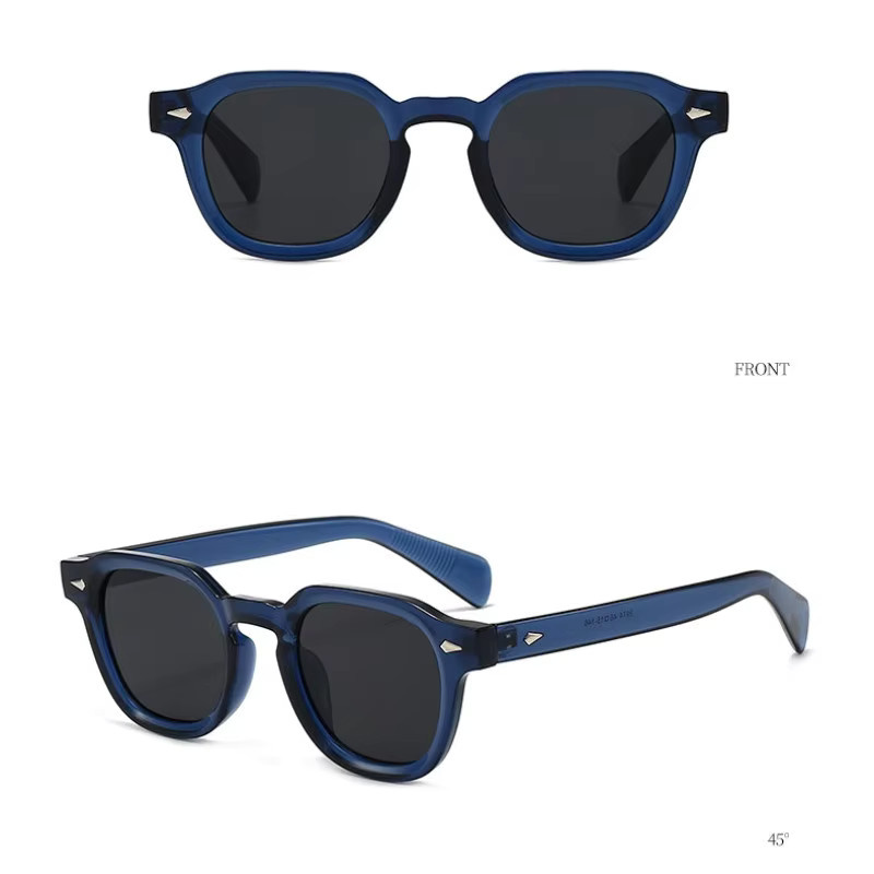 Samjune Sonnenbrille, quadratisch, Vollrand, Kunststoff, blau, Unisex - Bild 2