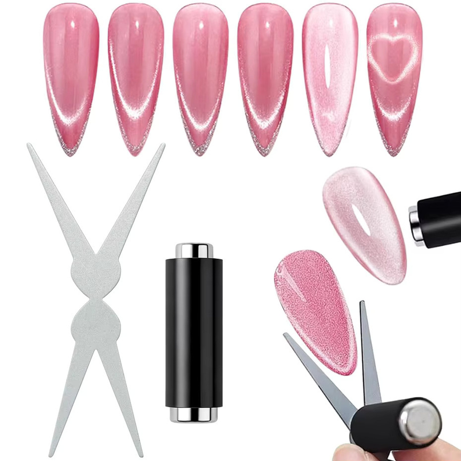 Full Beauty Cat Eye Nagel Magnet Set, Schimmernd, 2 Stück - Bild 2