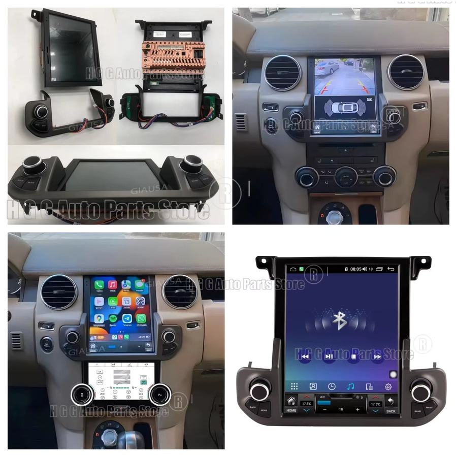 YANFU Android 14 Autoradio mit Touchscreen und GPS-Navigation für Land Rover Discovery 4 LR4 2009 bis 2016 in Schwarz mit LCD-Bildschirm und Klimaanlagen-Steuerung - Bild 5