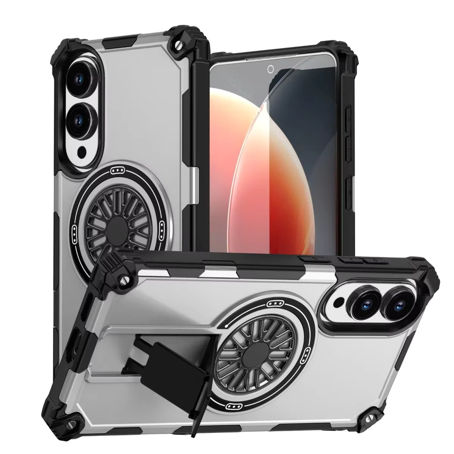 Magnetische Schutzhülle mit Standfunktion und Kreisel-Effekt für Samsung Galaxy S25 Ultra S24 S23 S22 sowie A55 A56 A36 A26 A16 A06 in Blau - Bild 2