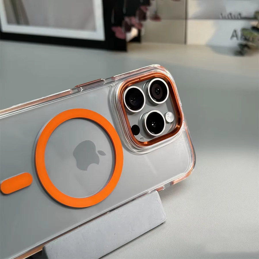 JOYCAPA MagSafe Magnetische Schutzhülle für iPhone 15 Pro Max, 14 Plus, 13, 12 Transparent Rot, Stoßfeste Rüstung Abdeckung - Bild 2