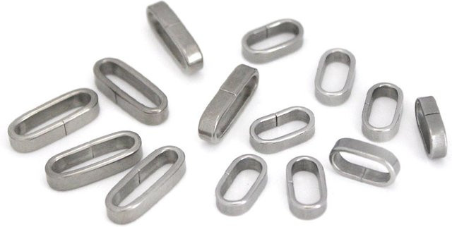 SUMOORL Distanzperlen Charm Slider Stopper Bead Connector, Edelstahl, Unisex - Bild 1