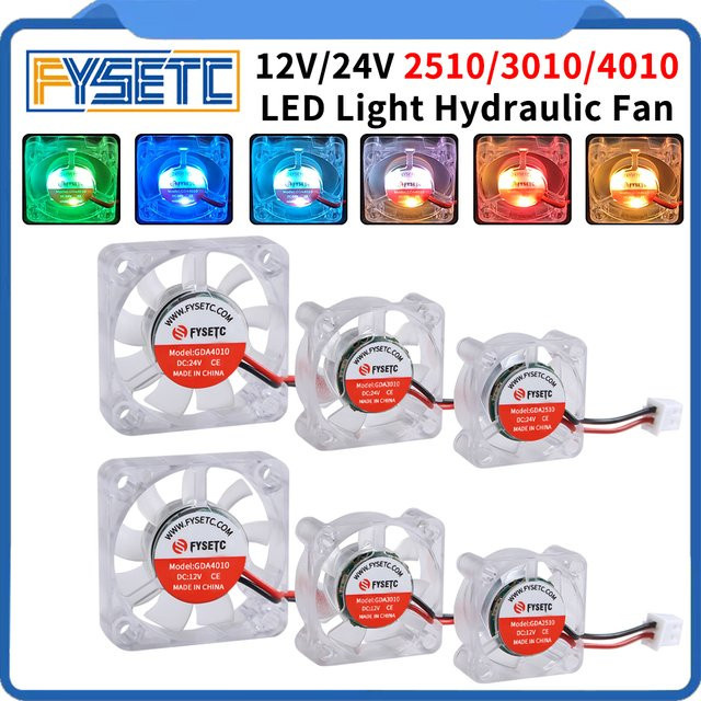 FYSETC RGB LED Lüfter für 3D-Drucker Multicolor 12V/24V kompatibel mit Prusa Emder Voron Vzbot - Bild 1