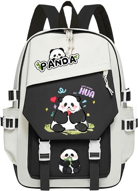 3-teiliges Schulrucksack-Set für Schüler aus Oxford-Stoff in Weiß mit Federmäppchen und Schultergurt - Bild 1