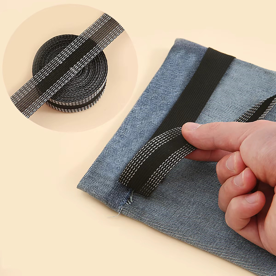 Selbstklebendes Klebeband für Hosensäume in Weiß zur schnellen Reparatur ohne Nähen - Bild 4