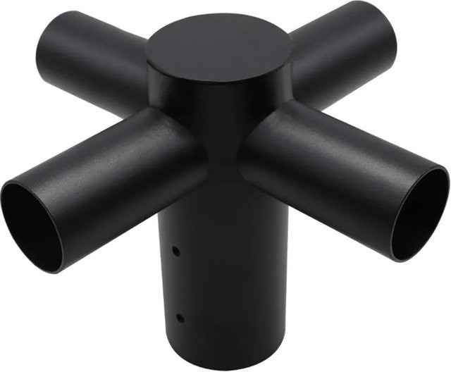 ENOVALITE Straßenleuchten Adapter 4-Fach aus Stahl, Schwarz, 80 zu 60mm - Bild 1