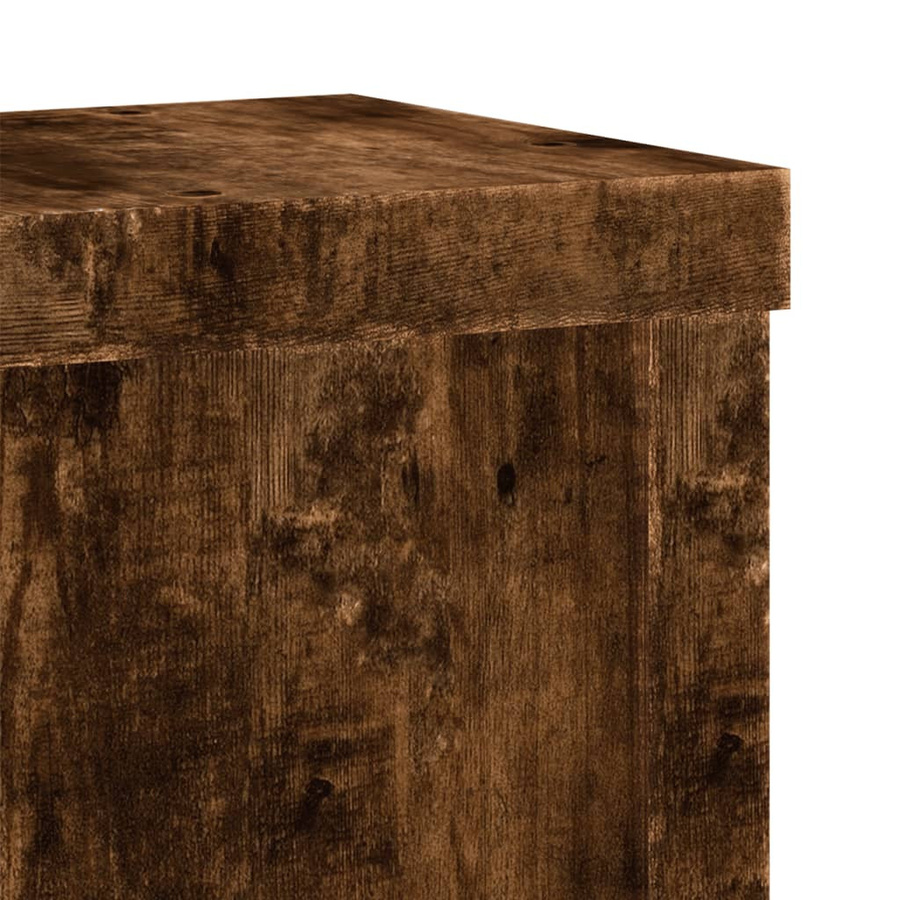 vidaXL Pflanzenständer aus Holzwerkstoff, 2 Stück, braun, B/T/H: 10 x 10 x 18 cm - Bild 5