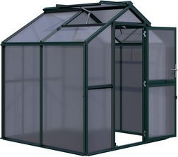 KGT Gewächshaus Galant II in Tannengrün mit 4,5 m² Fläche und 10 mm HKP, B/L: 2,16 x 2,38 m - Bild 3