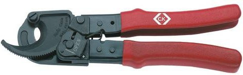 C.K Ratschen-Kabelschneider 430007 für Alu- und Kupferkabel, ein- und mehrdrähtig, 32mm, Rot - Bild 1