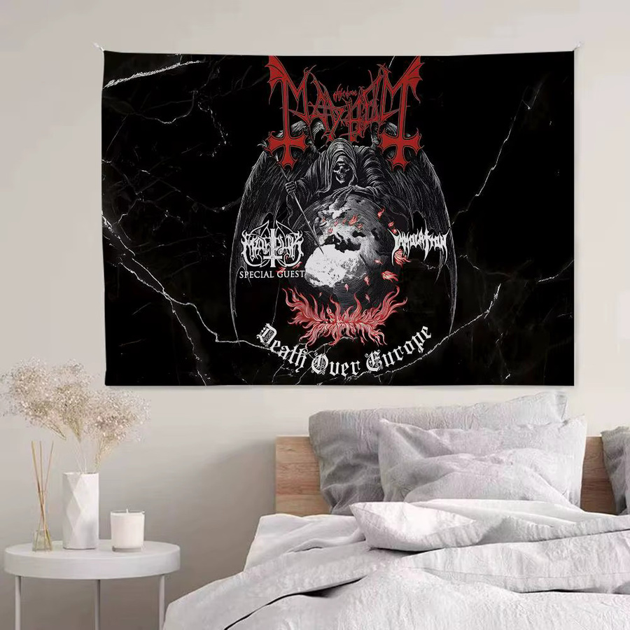 Potdemiel Wandbehang Mayhem Death Rock Band Design in Schwarz - Bild 3