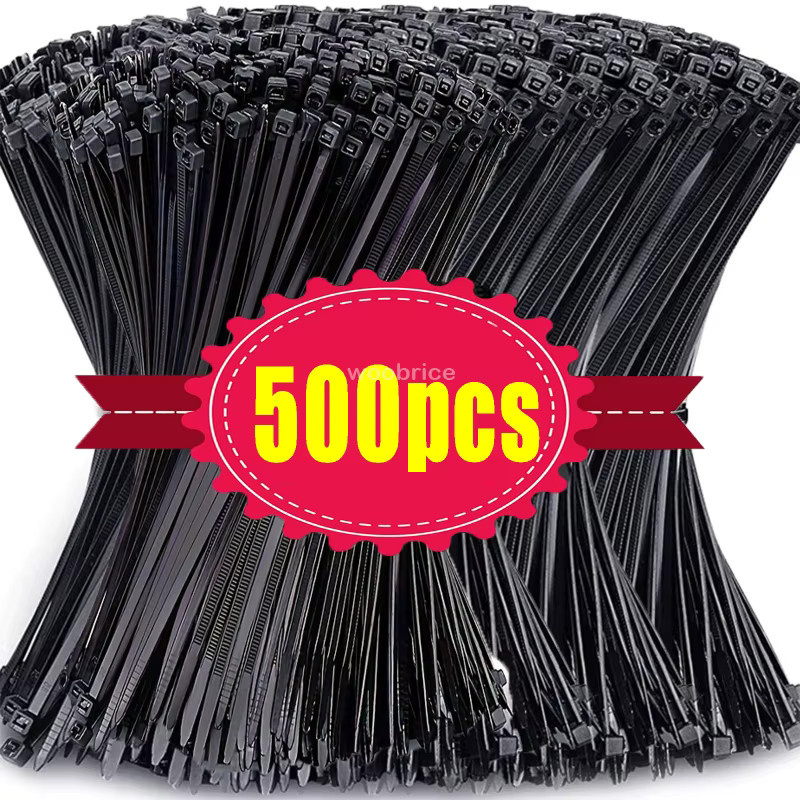 Selbstsichernde Nylon-Kabelbinder aus Kunststoff in Schwarz für Gewächshäuser und Befestigungen - Bild 2