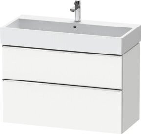 Duravit Waschtischunterschrank D-Neo in Weiß, 1 Schublade und 1 Auszug, Breite: 98,4 cm, Tiefe: 44,2 cm, Höhe: 62,5 cm - Bild 1