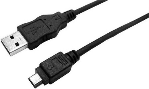 LogiLink USB 2.0 Kabel mit USB-A Stecker und USB-Mini-B Stecker in Schwarz, 3,00 m - Bild 1