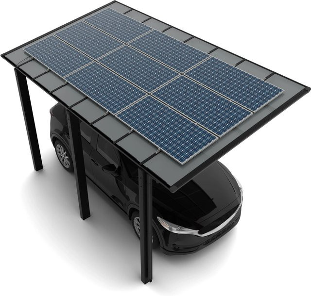 Ximax Solarcarport Linea Typ 110 in Schwarz mit Aluminium und Polycarbonat, Breite: 495,4 cm - Bild 1