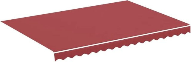 DELUKE Markisenbespannung aus Polyester in Rot, Wasserabweisend und Reißfest, Ersatzstoff für Markisenrahmen mit Volant, Breite: 350 cm, Tiefe: 250 cm - Bild 1