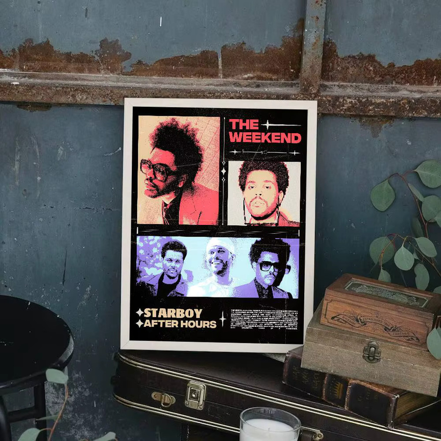 Kayou Musik Poster The Weeknd Hip Hop Wandkunst für Wohnzimmer und Schlafzimmer, Mehrfarbig - Bild 6