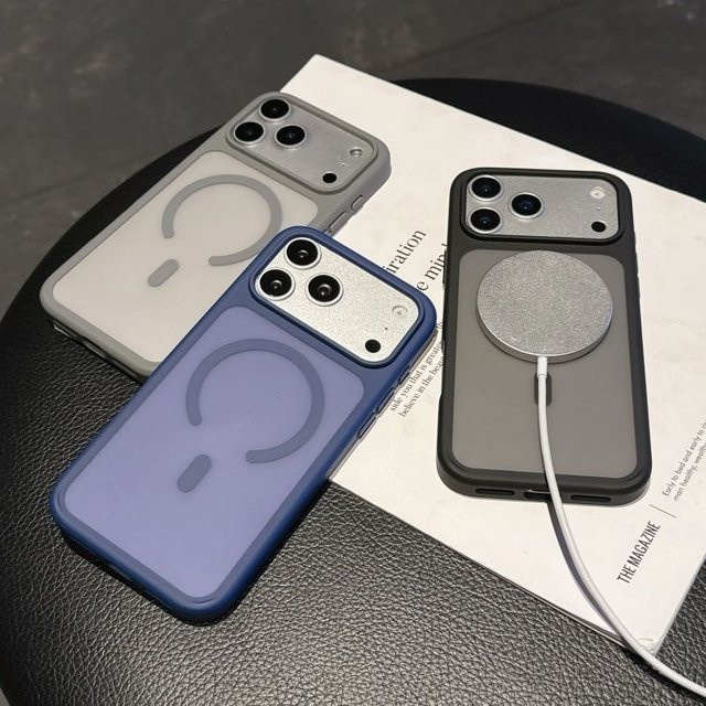EHUIDE Magnetische Schutzhülle für iPhone 17 16 15 14 13 12 Pro Max Plus mit Big View Window und MagSafe Unterstützung in Orange - Bild 1