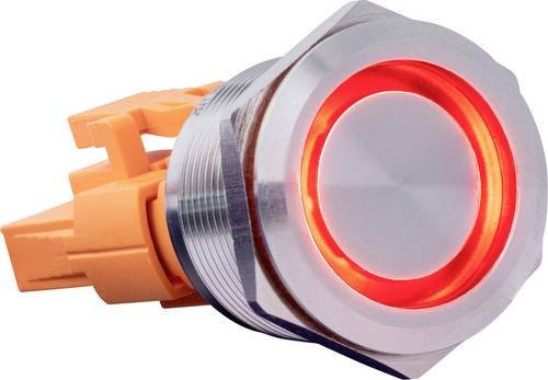 Joy-it Tastschalter BUTTON22B-M-RD Ein/Aus tastend Rot, IP67, IK10, Durchmesser: 25 mm, Höhe: 40,40 mm - Bild 1