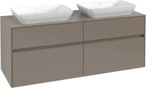 V&B Waschtischunterschrank Collaro für 2 Waschbecken in Wine Red, B/T/H: 140 x 54,8 x 50 cm - Bild 1