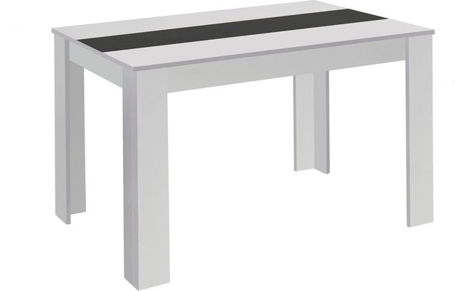 byLIVING Esstisch NORI modern in Weiß/Schwarz mit wendbarer Einlegeplatte, B/T/H: 160 x 90 x 75 cm - Bild 1
