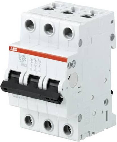 ABB S203-C80 Leitungsschutzschalter 3polig 80A weiß - Bild 1