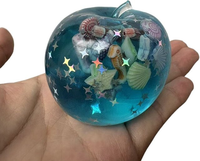 Small fire child Squishy Ocean Apple Stressbälle, 6-teiliges Set, blau - Bild 1