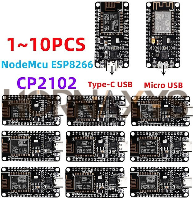 HORNAXYS NodeMCU V3 ESP8266 ESP-12E Entwicklung Board mit Typ-C USB und WLAN, Schwarz - Bild 1